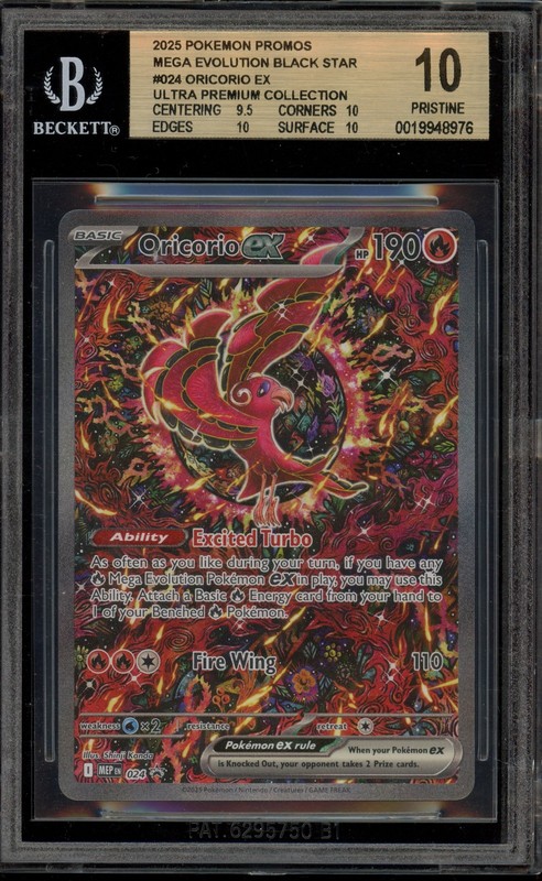 Pokemon Oricorio ex Mega Charizard X ex UPC Promo #024 BGS 10 Pristine