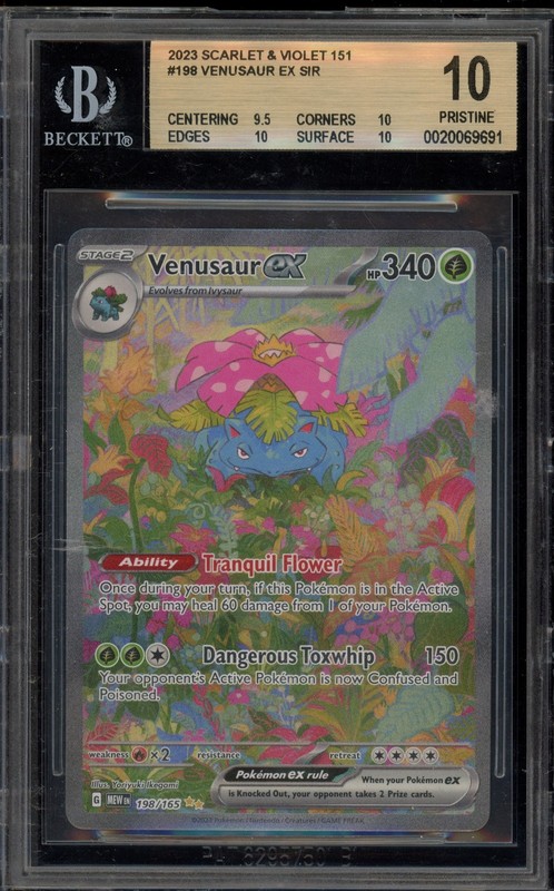 Pokemon Venusaur ex 151 MEW EN Special Illustration Rare #198 BGS 10 Pristine