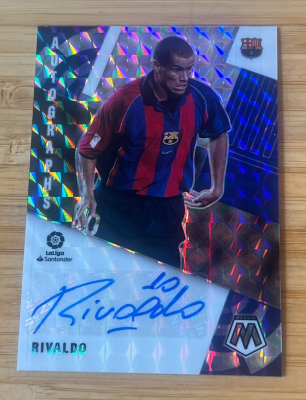 2020-21 Panini Prizm Mosaic La Liga Rivaldo Auto #A-RIV