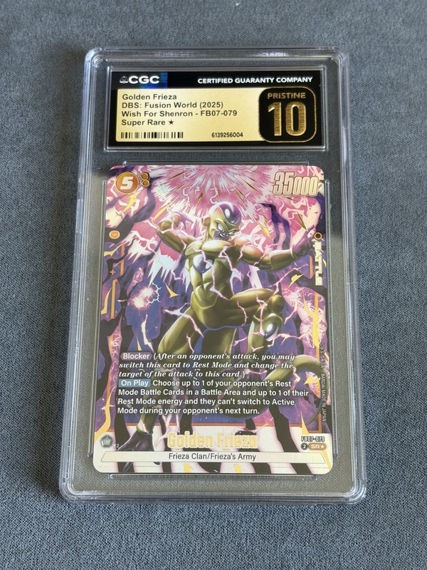 Dragon Ball Super Fusion World Alt Art Golden Frieza FB07-079 CGC Pristine 10