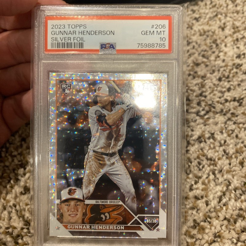 2023 Topps GUNNAR HENDERSON RC #206 Silver Foil PSA 10 