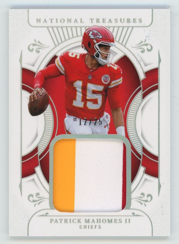 2025 Panini National Treasures Treasured Patches #TP-PMS Patrick Mahomes II /25