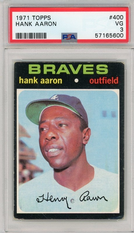 HANK AARON 1971 TOPPS #400 PSA 3