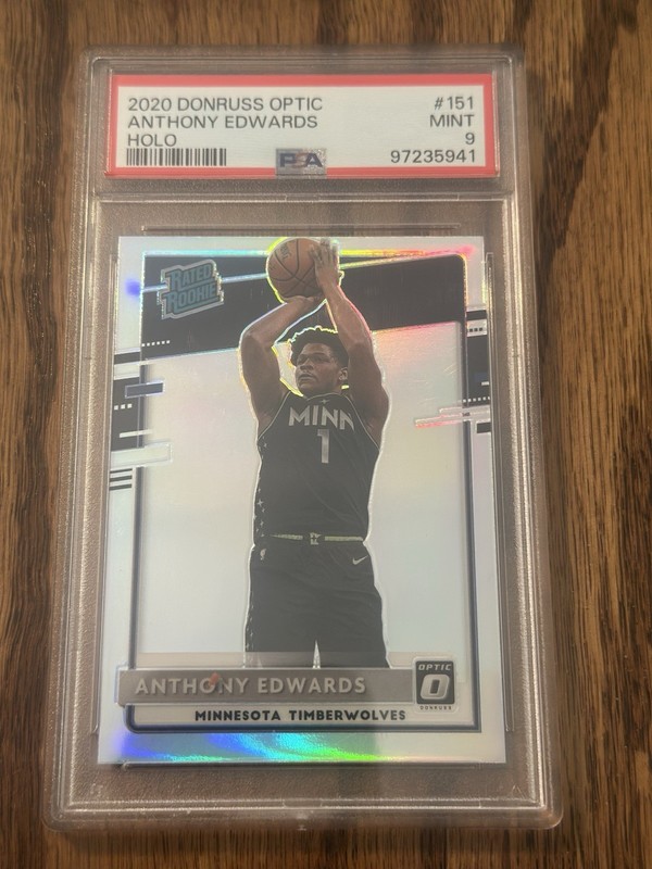 Panini Donruss Optic Rated Rookie Anthony Edwards Holo #151 PSA 9