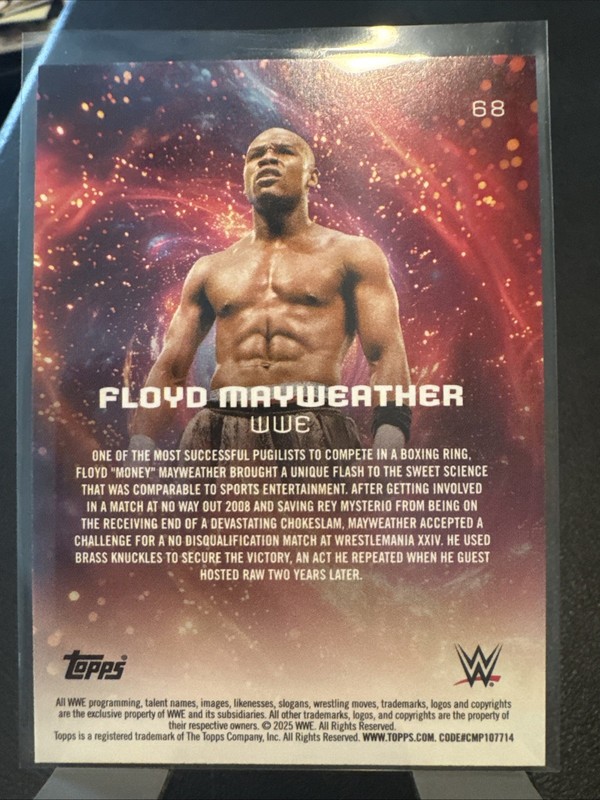 2025 Topps Universe WWE - Floyd Mayweather Jr. #68 Flare view 2