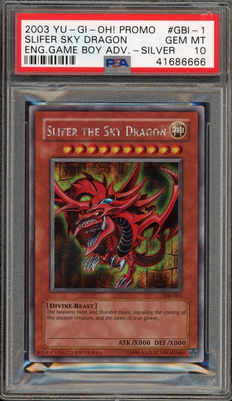 Yu-Gi-Oh! Slifer The Sky Dragon Game Boy ADV Secret Rare Promo GBI-001 PSA 10