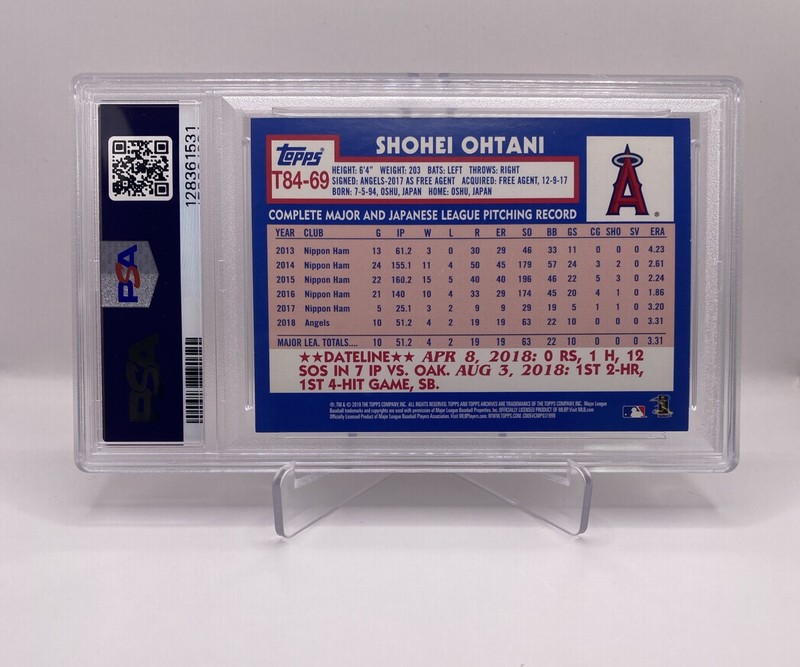 PSA 9 SHOHEI OHTANI 2019 Topps #T84-69 Topps '84 view 2