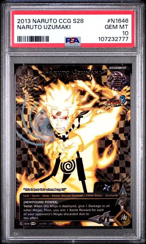 Naruto Uzumaki (9 Tails Cloak) N1646 Naruto PSA 10 *777