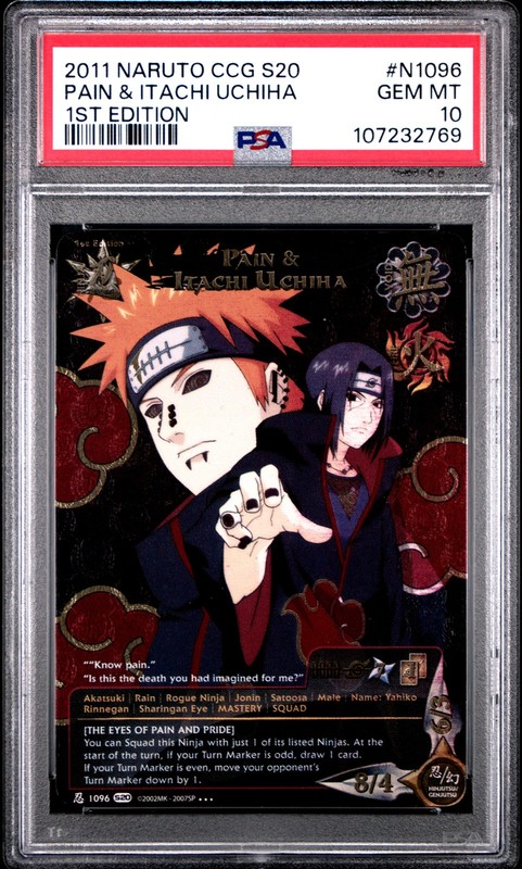 Pain & Itachi Uchiha N1096 1st Edition Naruto PSA 10 *769