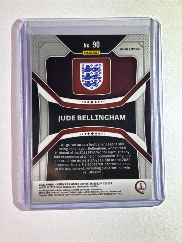 2022 Panini Prizm World Cup Qatar - Jude Bellingham #90 Silver Prizm view 2