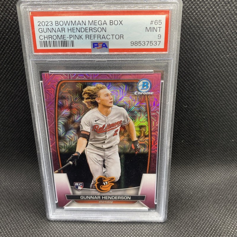 2023 Bowman Chrome Mega Box Mojo Gunnar Henderson #65 Pink Refractor /199 PSA 10