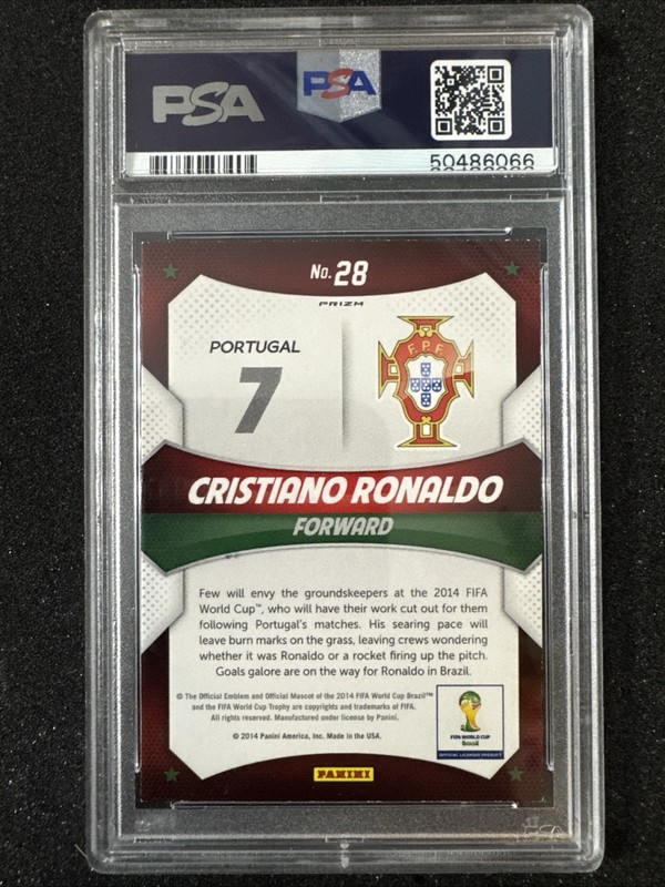 2014 Panini Prizm World Cup - Stars Cristiano Ronaldo #28 Blue & REDWAVE Prizm view 2