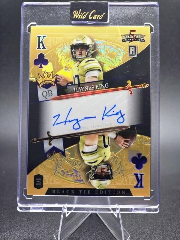 2026 Wild Card Haynes King Black Tie Edition Auto 1/1 QB Color Match RARE KING