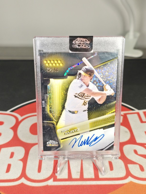 2026 Topps Chrome Black Nick Kurtz #CBA-NK Gold Mini-Diamond Auto /50 Sealed