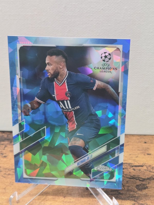 Neymar Jr. 2020-21 Topps Chrome Sapphire Refractor PSG Brazil view 2