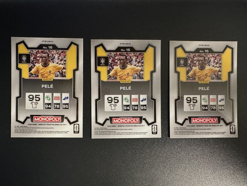 🇧🇷 2026 Panini Prizm FIFA Monopoly PELÉ World Cup HAT TRICK Mojo Gold Silver! view 2