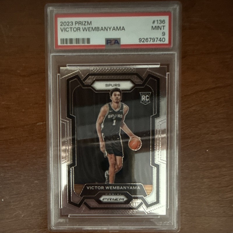 Panini 2023-24 Prizm Rookie Victor Wembanyama #136 Spurs Base PSA 9
