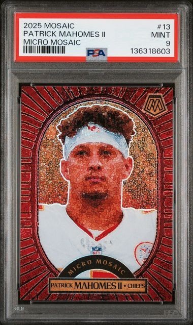 2025 Mosaic Patrick Mahomes II #13 Micro Mosaic PSA 9