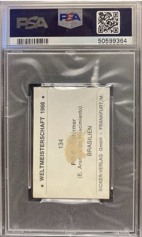 PSA 2 GD Graded 1966 SICKER-VERLAG WELTMEISTERSCHAFT 134 PELE Mini view 2
