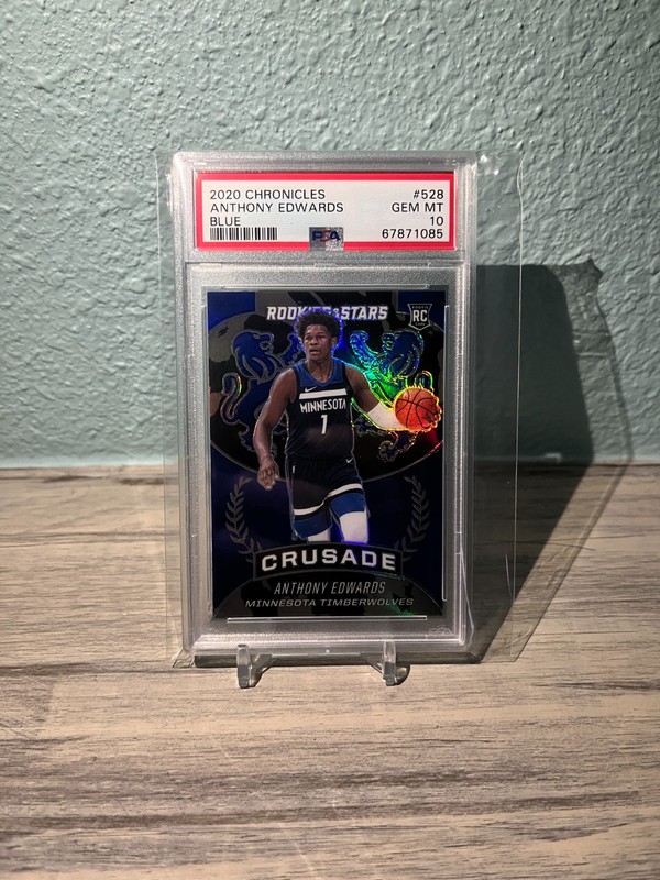 2020 Chronicles ANTHONY EDWARDS CRUSADE BLUE /99 PSA 10! T-WOLVES COLOR MATCH!!!