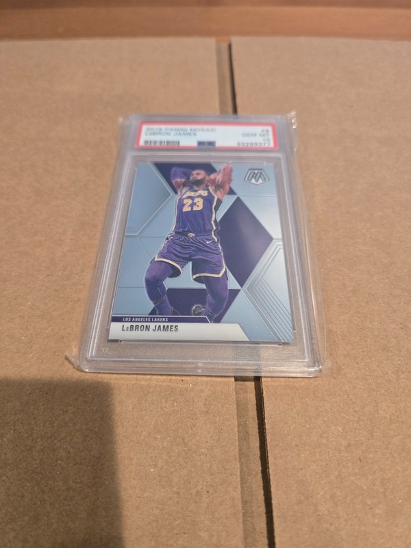 2019-20 Panini Mosaic - LeBron James #8 - PSA 10 - GEM MT - Lakers view 2