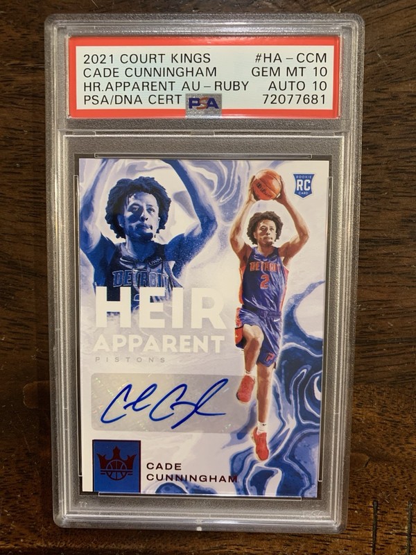 2021 Panini Court Kings - Heir Apparent Cade Cunningham Ruby /99 PSA 10/10
