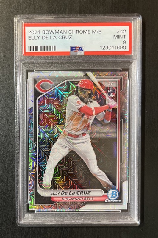 2024 Bowman Chrome Elly De La Cruz Mega Box Mojo Refractor RC PSA 9 Mint