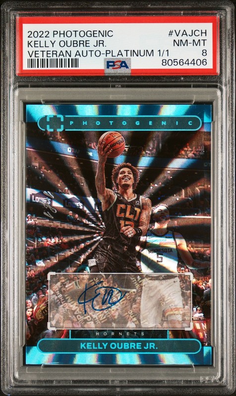 2022-23 PhotoGenic Kelly Oubre Jr. Veteran Auto Platinum 1/1 One of One! PSA 8