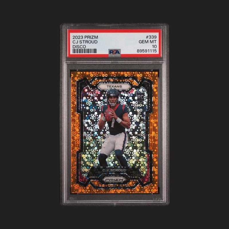 2023 Panini Prizm Rookie C.J. Stroud #339 Orange Disco PSA 10 Texans