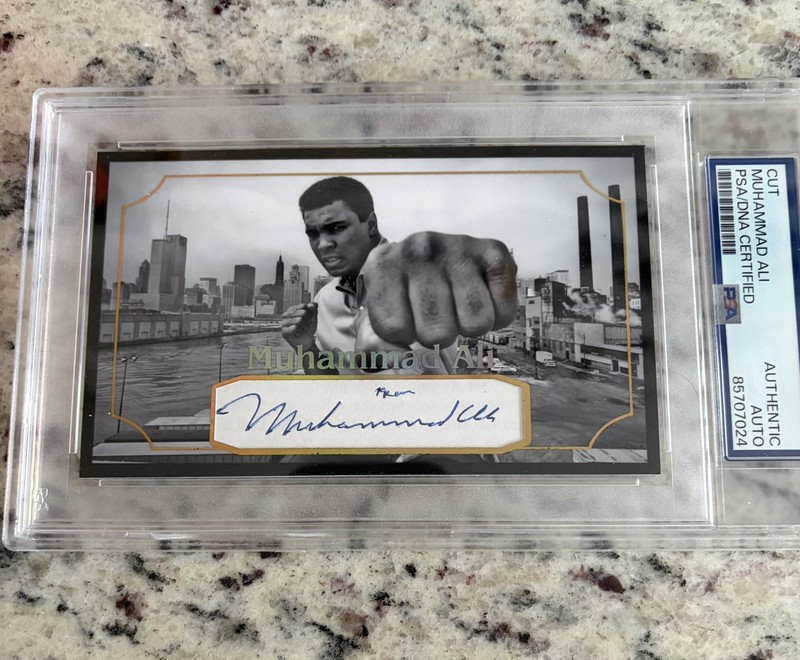 Muhammad Ali signed Cut 3x5 Custom Card PSA DNA Boxing Autograph Auto 1/1 GOAT