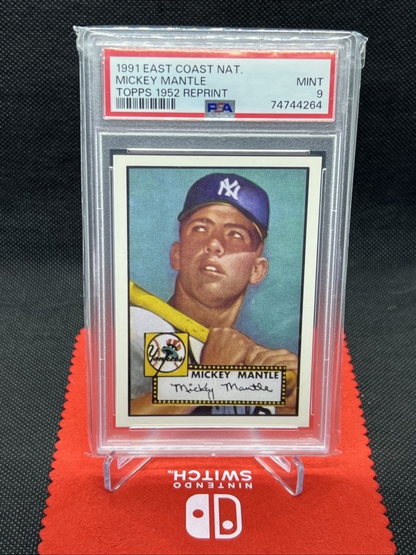 1991 East Coast National Mickey Mantle 1952 Topps PSA 9 Mint