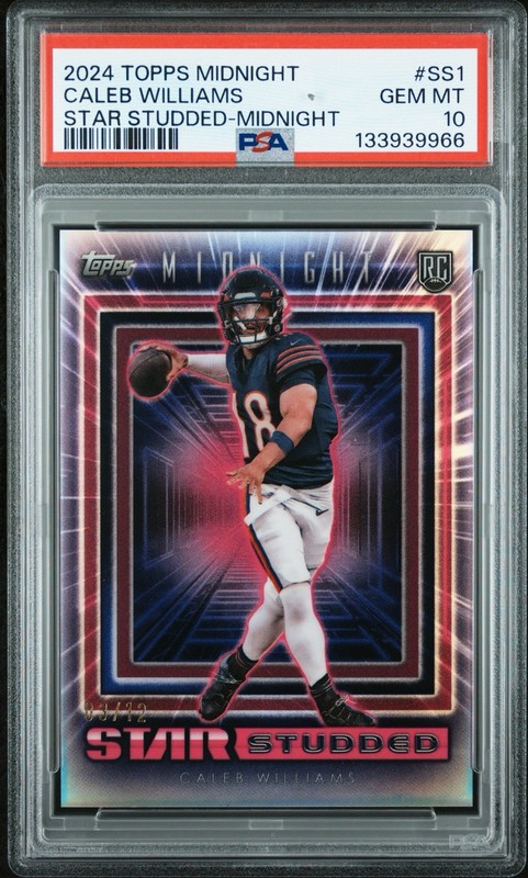 Caleb Williams 2024 Topps Midnight Star Studded Rookie #03/12 PSA 10 POP 3 #SS-1