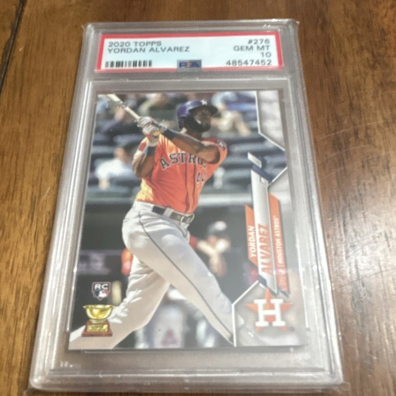 Topps 2020 Yordan Alvarez Astros #276 Orange Jersey RC PSA 10 Base Set