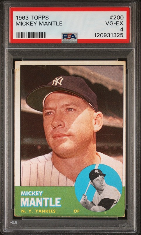 1963 Topps - Mickey Mantle #200 PSA 4