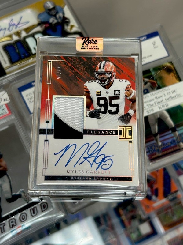 2024 Impeccable Myles Garrett Elegance Patch On Card Auto - /35 - Browns Rams