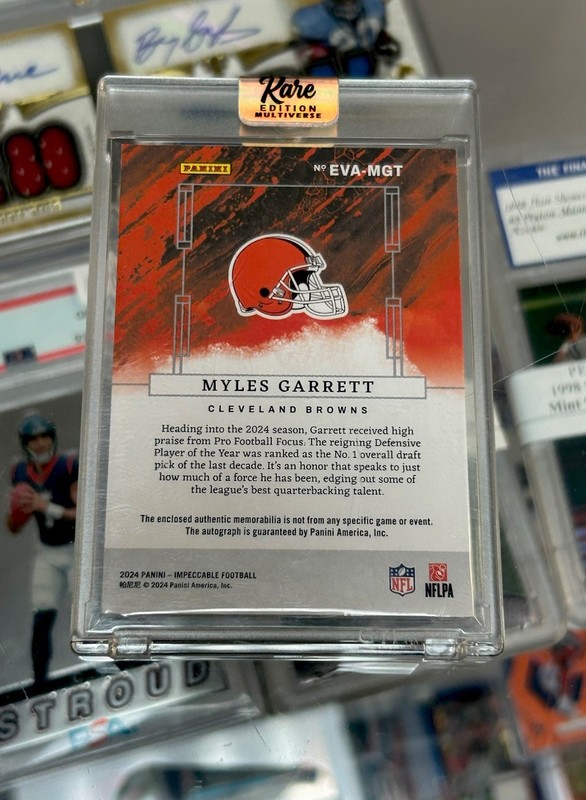 2024 Impeccable Myles Garrett Elegance Patch On Card Auto - /35 - Browns Rams view 2