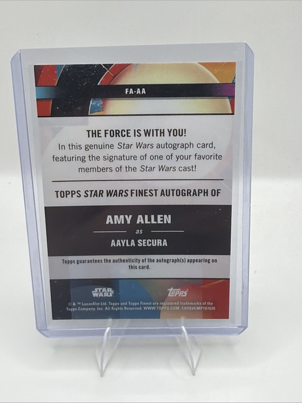 2025 Topps Star Wars Smuggler's Outpost Finest Amy Allen as Aayla Secura AUTO view 2