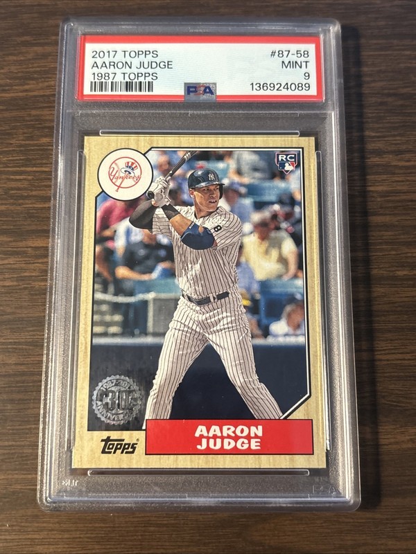 2017 Topps 1987 Aaron Judge RC Rookie #87-58 Yankees PSA 9 Mint