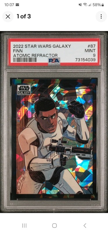 2022 Topps Star Wars Galaxy Chrome 87 ATOMIC REFRACTOR #75 / 150 PSA 9 MINT POP5