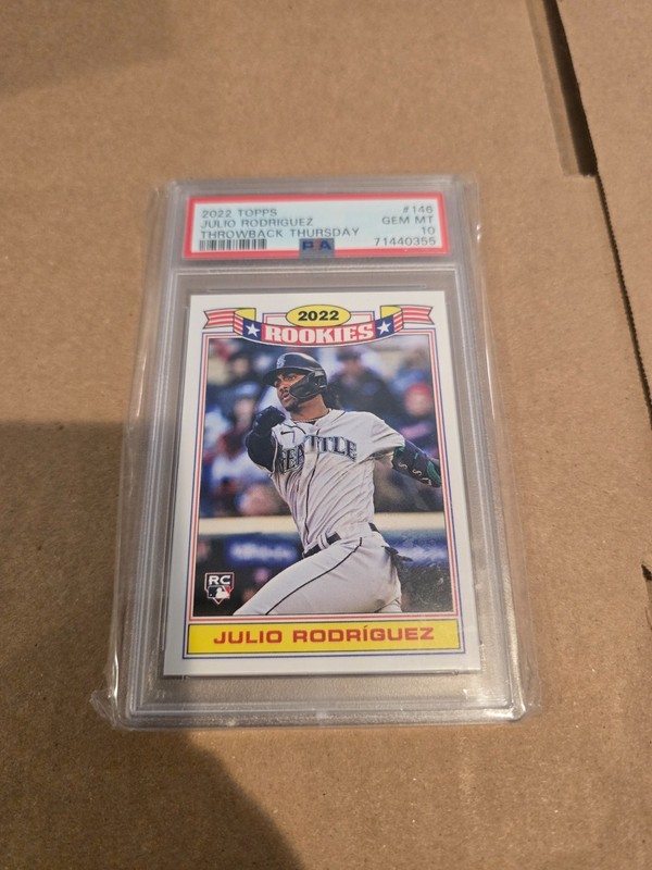 2022 Topps Throwback Thursday #146 (RC) Rookie  Julio Rodriguez PSA 10 GEM MINT
