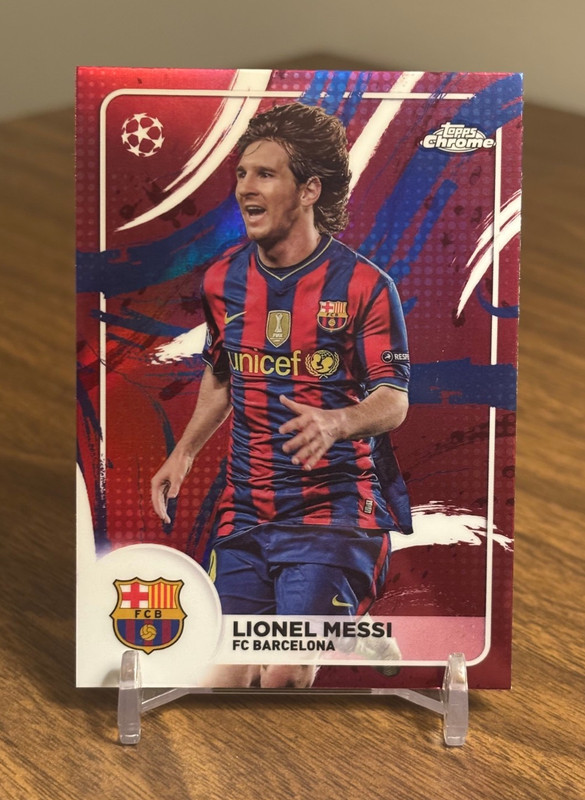 Lionel Messi 2024 2024-25 Topps Chrome UEFA UCC #SB-10 Soccer Brush SP