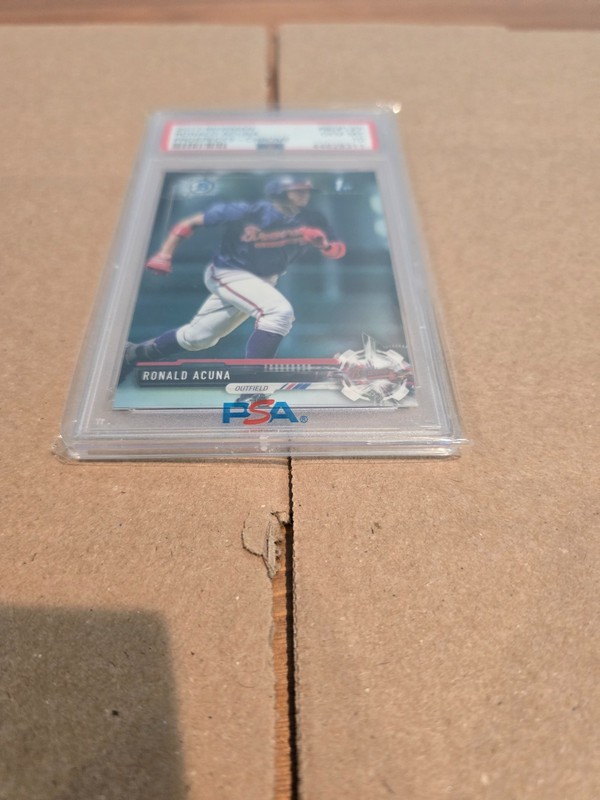 2017 Bowman - Chrome Prospects Ronald Acuña Jr. #BCP127 (RC) - PSA 10 GEM MT view 2