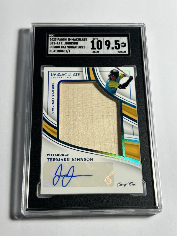 2023 Panini Immaculate Termarr Johnson 1/1 Auto Bat Relic SGC 9.5