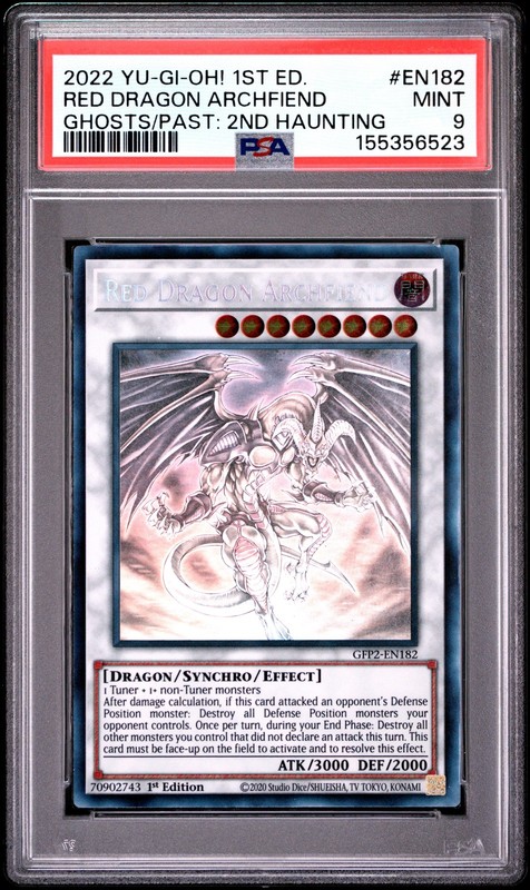 Red Dragon Archfiend GFP2-EN182 1st Edition Ghost Rare Yugioh PSA 9 *523