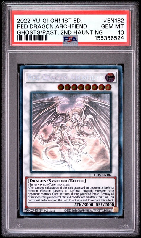 Red Dragon Archfiend GFP2-EN182 1st Edition Ghost Rare Yugioh PSA 10 *524