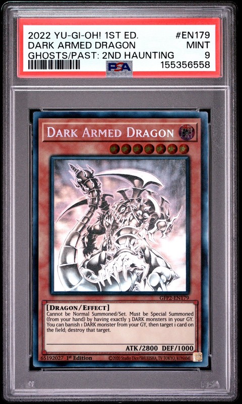 Dark Armed Dragon GFP2-EN179 1st Edition Ghost Rare Yugioh PSA 9 *558