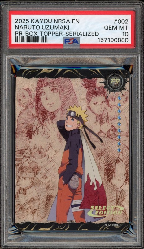 Naruto Kayou Naruto Uzumaki PR Bx. Topper Serialized 862/999 #002 PSA 10