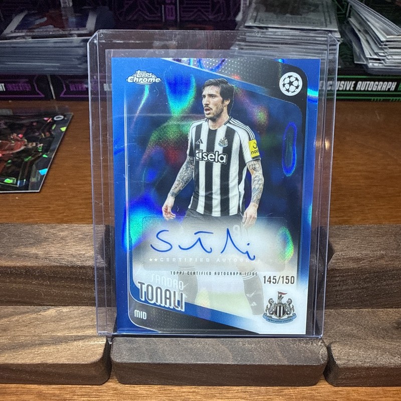 Sandro Tonali 2025-26 Topps Chrome UCC Blue Refractor Auto /150 🔥🔥