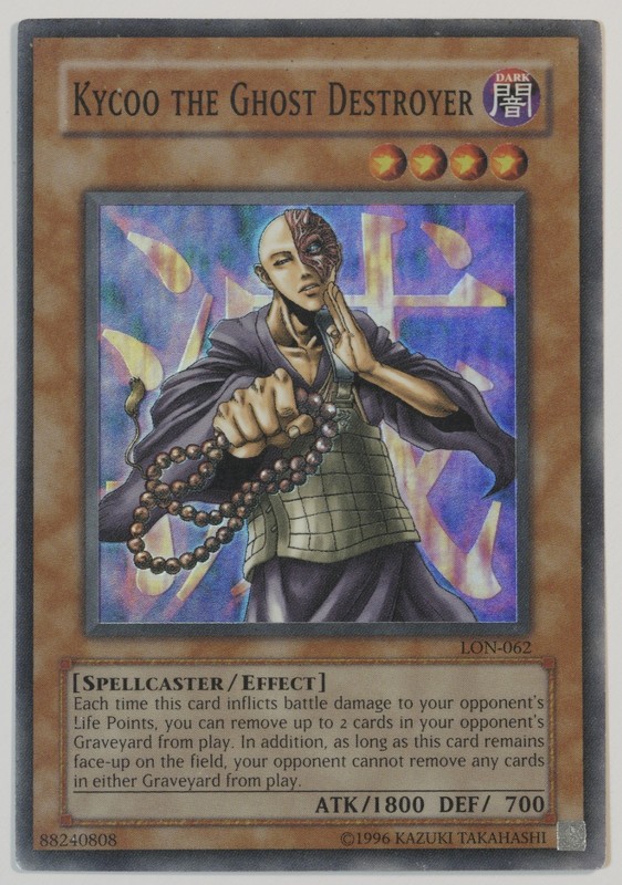 Yugioh LON-062 Kycoo the Ghost Destroyer Super Rare LP/EX