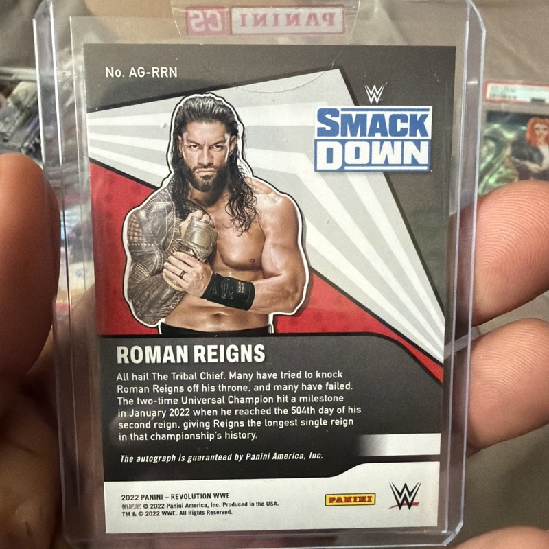 Panini 2022 Revolution WWE Roman Reigns Autograph Card #AG-RRN *read description view 2